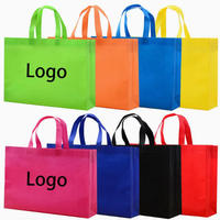 Sac fourre-tout promotionnel personnalisé pour magasin de détail, sac de shopping quotidien écologique en non-tissé, pochette imprimée avec logo pour le shopping
