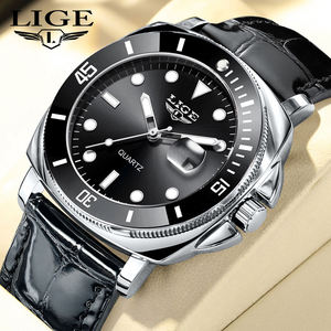 <span class=keywords><strong>Reloj</strong></span> de Cuero Negro <span class=keywords><strong>LIGE</strong></span> LG89155 a <span class=keywords><strong>Precio</strong></span> de Mayoreo para <span class=keywords><strong>Hombre</strong></span>, <span class=keywords><strong>Reloj</strong></span> de Cuarzo con Fecha, Fácil de Leer, Regalo para Esposo, Padre, Cumpleaños - Product Image 1