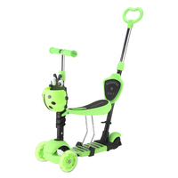 Trottinette multifonction 5 en 1 pour enfants, trois roues, trottinette à pousser 3 en 1, jouets pour bébés