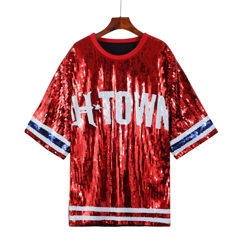 Football Sequin Jersey Dress for Women Houston Texans H-Town Sequin Shirt Football Sequin Jersey Dress for Women Houston Texans H-Town Sequin Shirt