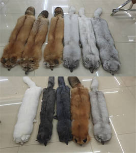Real Fox Fur Winter Knitted Venta al por mayor Mujer Lady Women Adult Long Winter Chal Bufanda Bufandas cálidas con colas grandes - Product Image 6