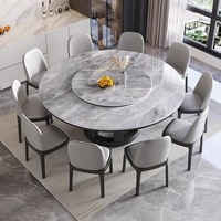 Modernes, einfaches Luxus-Esstisch set aus massivem Holz Großer Tisch Rock Slab Fixed Home Chair für kleine Wohnzimmer möbel