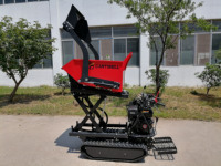 Dumper à chenilles sur roues motrices 4x4 500kg hydraulique petit dumper à chenilles manuel dumper à chenilles multifonctionnel