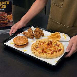 Custom Single Side Grease Proof PE Coated Biodegradable Eco-Friendly Food Burger Wrapping <b>Paper</b> for Pizza Sandwich Packaging - Product Image 3
