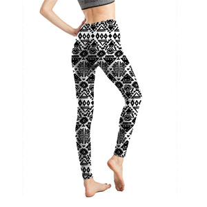 Women's High Waist Breathable Summer Casual Milk Silk Printed <strong>Leggings</strong> with Great Stretch Floral Print Midi Length Pencil Pants - Product Image 5