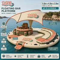 Îlot flottant gonflable haut de gamme pour canapé, bar, espace de détente, idéal pour lac, complexe hôtelier, plage, parc aquatique, location, vente en gros, export B2B