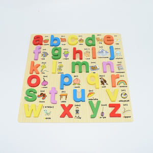Holz Montessori Spielzeug Puzzle <span class=keywords><strong>Board</strong></span> Kinder Lernspiel zeug Alphabet Puzzle Baby Holz spielzeug Puzzle - Product Image 3