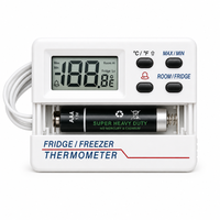 Thermomètre numérique pour réfrigérateur et congélateur avec alarme de température et enregistrement des valeurs maximales et minimales pour réfrigérateur et pièce
