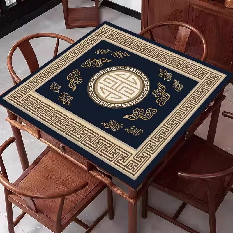 Tapis De Jeu Mahjong Carré 80x80 Cm – Feutre épais, Antidérapant, Insonorisant – Vert