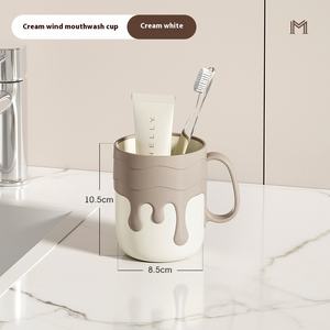 Taza de enjuague bucal con sabor a helado de crema de estilo minimalista, taza de cepillo de dientes de plástico económica y práctica <span class=keywords><strong>para</strong></span> uso familiar - Product Image 2