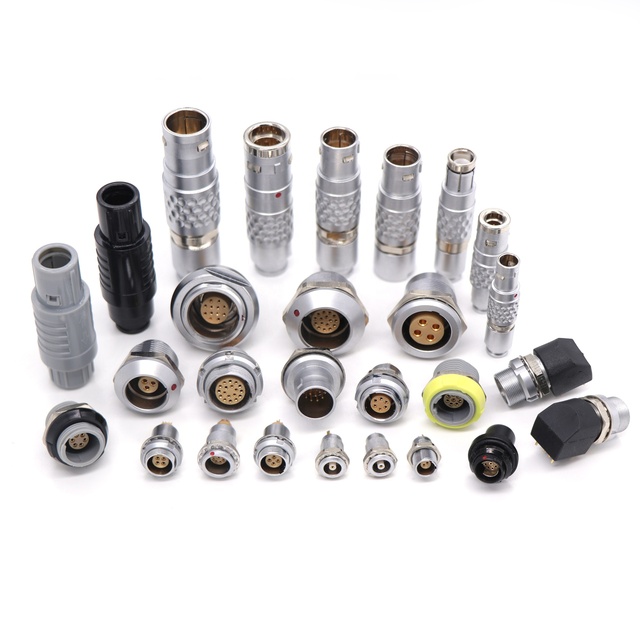 Linconn FGG/EGG 00/0B/1B/2B/3B 2 to 30 Pin Circular Self Locking Push Pull Connector Copper IP67 Waterproof