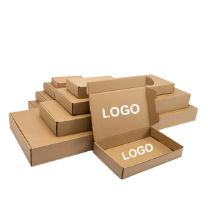 Boîte en carton ondulé kraft de luxe Boîte en papier d'emballage postal pliable imprimée avec logo personnalisé - Product Image 1