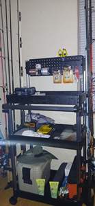 Usine Mobile Tackle 3 Tier Canne À Pêche Titulaire <span class=keywords><strong>Chariot</strong></span> avec Roues Canne À Pêche Titulaires De Pôle pour Garage - Product Image 2