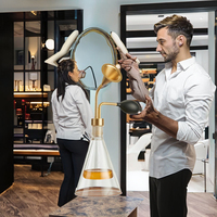 Bouteille de parfum double verre haut de gamme de 300ml avec pulvérisateur à pompe pour salons de beauté