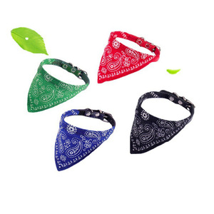 Serviette anti-bave en polyester pour grand chien, écharpe mignonne pour animal de compagnie, réglable, style ethnique, toutes saisons, forme triangulaire - Product Image 1