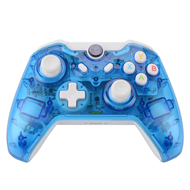 Wireless Controller for Xboxes One Console Gaming Joystick Transparent With LED Gamepad for Xboxes One Console Game Controller