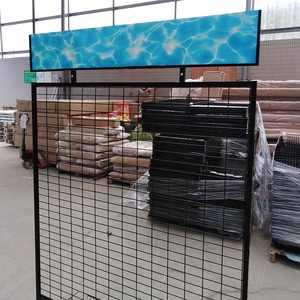 Custom Store Phone Accessories Stationery Sticker Tools Snack Hanging Storage Basket <strong>Metal</strong> Mesh <strong>Grid</strong> for Powder Display Rack - Product Image 3