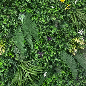 S-031 1x1m UV protégé en plastique <span class=keywords><strong>3D</strong></span> artificiel vert herbe panneau fleur Type plante mur - Product Image 4