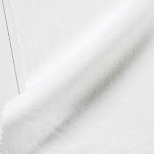 Haute qualité couleur blanche unie tissé 140gsm viscose chemise dames robe 70% rayonne tissu bébé 30% lin tissu avec logo personnalisé - Product Image 3