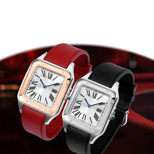 Bracelets de montre en caoutchouc respirant de luxe 15,5 mm 17,5 mm pour Sandos <span class=keywords><strong>Dumont</strong></span>, bracelet de sport étanche avec attache rapide - Product Image 2