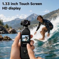 Caméra de vlogging 1080P avec objectif rotatif, contrôle par application WiFi, écran de 1,3 pouce |   Caméra POV grand angle 150° avec un seul bouton pour l'audio/vidéo