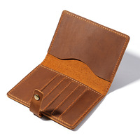 Porte-passeport en cuir véritable Crazy Horse gravé au laser avec logo personnalisé ODM OEM, étui de protection pour passeport en cuir pleine fleur
