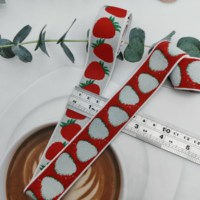HH4K K20LS139-30A-01 Bande élastique en nylon à haute élasticité de 30 mm de large, 100/200 yards, rouge fraise, tricot double face