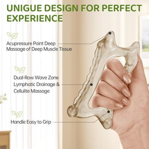 Ensemble d'outils de massage Gua Sha en résine pour le visage et le corps, masseur de drainage lymphatique, sculpture du visage, grattoir corporel, soulagement musculaire, cadeau promotionnel - Product Image 2