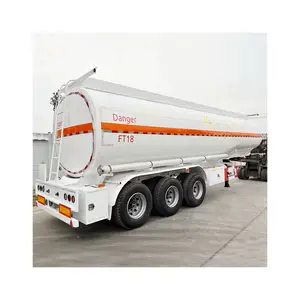 45000 Liters Aluminum Fuel Tanker/Tank Truck Semi Trailer With 345 Axles Spring/Air Bag Suspension