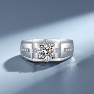 Good Quality Moissanite Diamond <b>Ring</b> for <b>Men</b> with Premium Finish and Comfortable Everyday Fit Available At Export Price - Product Image 6