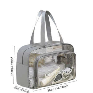 Bolsa <span class=keywords><strong>de</strong></span> Maquillaje Cosmética Impermeable <span class=keywords><strong>de</strong></span> PVC Transparente, Portátil, Duradera, <span class=keywords><strong>de</strong></span> Gran Capacidad, para Viajes y Playa, Personalizable <span class=keywords><strong>al</strong></span> por Mayor - Product Image 5