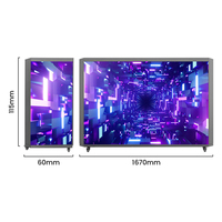 Écran LED portable pliable P2.6 étanche avec support de table pour utilisation en boîte de nuit, centre commercial et ascenseur