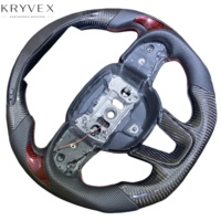 Volant personnalisé en cuir et fibre de carbone de style Challenge Sport pour Dodge Charger SRT, couleur personnalisée