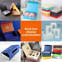 Caixa de Presente Personalizada em Papel Kraft Estilo Livro com Tampa Magnética para Embalagem de Chá Preto, Chá Branco e Souvenirs