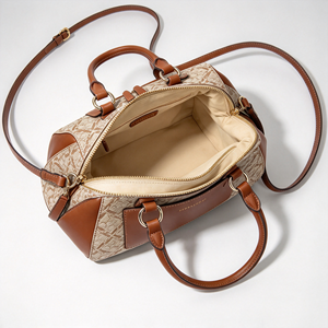 Elegante bolso de mano para mujer en tela jacquard con doble asa superior y correa desmontable, ideal para compras. - Product Image 3