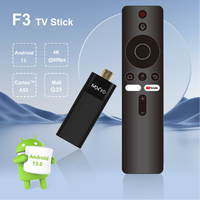 MX10 F3 TV stick 4K Android TV Allwinner H313 2,4/5G WiFi BT función 4K/8K video en línea Set-Top Box TV stick