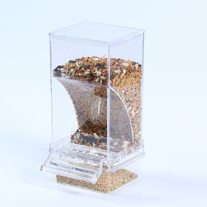 Tempat Makan Minum Burung Otomatis Wadah Makanan Biji Akrilik Aksesoris Kandang Pengumpan Biji Burung Otomatis - Product Image 1