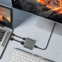 Adaptateur convertisseur vidéo USB-C vers HDTV 4K 60Hz (femelle-femelle) avec câble d'alimentation USB-C pour lunettes AR RayNeo PS5