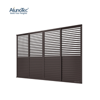 Panneau coulissant à lamelles AlunoTec, pare-soleil, imperméable, en aluminium