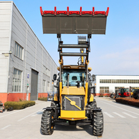 Usine Vente en gros Broyeur  souche Chargeur Mini roue avant Cargador 4 en 1 Seau Skid Steer Chargeuse sur chenilles avec dents