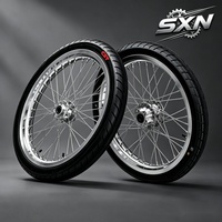 Kit de conversion électrique Supermoto 1.60 2.15 pour Sur-Ron Light Bee X LBX, roues de 17 pouces en aluminium CNC argenté