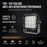 Luz de Trabajo LED Cuadrada de Alta Resistencia 427 437 457 Osram, IP69 Impermeable, Ultra Brillante, 12000LM, 5.5 Pulgadas