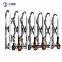 Barrière manuelle pliable en acier inoxydable, barrière de sécurité extensible portable pour l'entrée des écoles et des usines