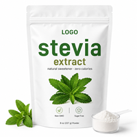 Poudre d'extrait de stévia, édulcorant naturel, zéro calorie, sans sucre, sans OGM, qualité alimentaire, substitut de sucre végétal pour boissons et pâtisseries