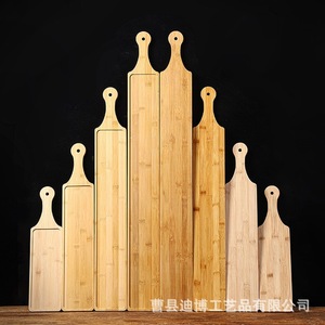 Planche à découper en bambou à long manche rainuré, en bois massif épaissi, pour trancher la viande et servir - Product Image 3