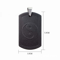 Pendentif en pierre volcanique transfrontalier, motif carré tournesol Yin-Yang, énergie ionique négative, énergie quantique