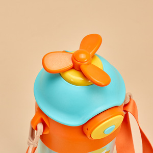 Wholesale 450ml Cartoon Stainless Steel Tumbler 304 Vacuum Kids Water Bottle <b>Straw</b> Temperature Display 6-12 - Product Image 5