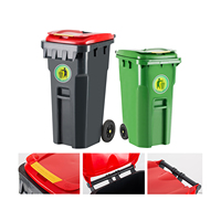 ENZHAO 120L 240L 360L 660L 1100L Poubelle à roulettes extérieure en HDPE avec couvercle mobile
