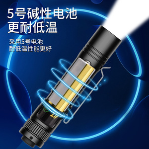 Mini Led Flashlight Aa Battery Powered Portable <b>Pen</b> Light Strong <b>White</b> Light With Clip For Daily Use - Product Image 1
