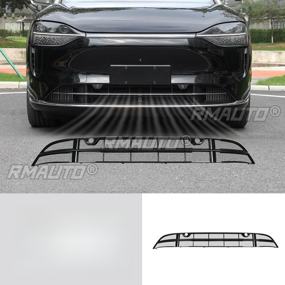 1 UNIDAD Negro Brillante de Alcance Extendido